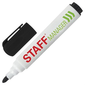 {{photo.Alt || photo.Description || 'Маркер стираемый для белой доски ЧЕРНЫЙ, STAFF "Manager" WBM-491, 5 мм, с клипом, 151491'}}