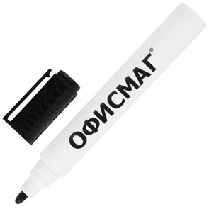 {{photo.Alt || photo.Description || 'Маркер стираемый для белой доски ЧЕРНЫЙ, ОФИСМАГ, круглый наконечник, 3 мм, 152218'}}