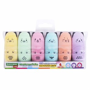 {{photo.Alt || photo.Description || 'Набор текстовыделителей мини 6 ЦВЕТОВ BRAUBERG KIDS "CUTE CATS PASTEL", линия 1-5 мм, 152436'}}