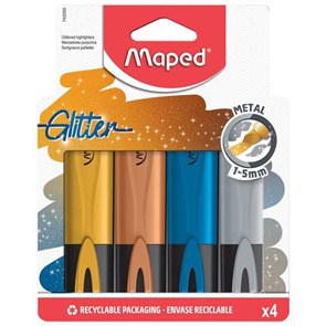 {{photo.Alt || photo.Description || 'Набор текстовыделителей с блестками MAPED "FLUO PEP'S Glitter" 4 шт., АССОРТИ, линия 1-5 мм, 742000'}}