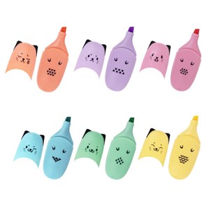 {{photo.Alt || photo.Description || 'Текстовыделитель мини BRAUBERG KIDS "CUTE CATS PASTEL", АССОРТИ В ПЛАСТИКОВОЙ БАНКЕ, линия 1-5 мм, 152434.'}}