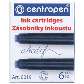 {{photo.Alt || photo.Description || 'Картриджи чернильные СИНИЕ CENTROPEN, КОМПЛЕКТ 6 шт., 0019/6, 1 0019 0601'}}
