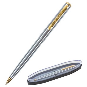 {{photo.Alt || photo.Description || 'Ручка подарочная шариковая BRAUBERG Maestro, СИНЯЯ, корпус серебристый с золотистым, линия письма 0,5 мм, 143468'}}