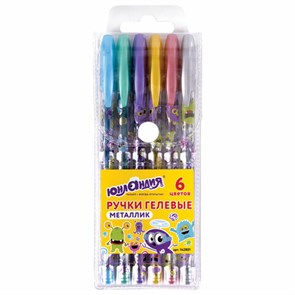{{photo.Alt || photo.Description || 'Ручки гелевые ЮНЛАНДИЯ, НАБОР 6 ЦВЕТОВ, МЕТАЛЛИК, с печатью, узел 0,7 мм, линия письма 0,5 мм, 142801'}}