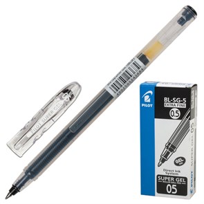 {{photo.Alt || photo.Description || 'Ручка гелевая PILOT "Super Gel", ЧЕРНАЯ, корпус прозрачный, узел 0,5 мм, линия письма 0,3 мм, BL-SG-5'}}