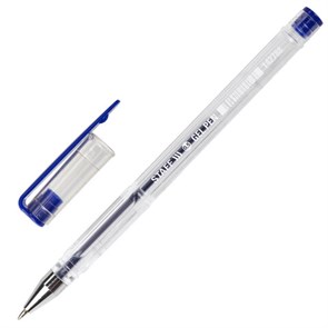 {{photo.Alt || photo.Description || 'Ручка гелевая STAFF "Basic" GP-789, СИНЯЯ, корпус прозрачный, хромированные детали, узел 0,5 мм, 142788'}}