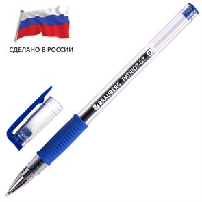 {{photo.Alt || photo.Description || 'Ручка гелевая РОССИЯ "PATRIOT-GT", СИНЯЯ, корпус прозрачный, узел 0,7 мм, линия письма 0,4 мм, BRAUBERG, 143959'}}