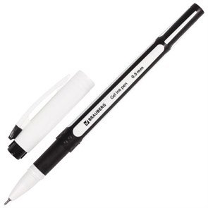 {{photo.Alt || photo.Description || 'Ручка гелевая с грипом BRAUBERG "Contact", ЧЕРНАЯ, корпус черный, игольчатый узел 0,5 мм, линия письма 0,35 мм, 141185'}}