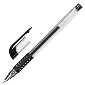 {{photo.Alt || photo.Description || 'Ручка гелевая с грипом STAFF "Basic Needle" GP-679, ЧЕРНАЯ, игольчатый узел 0,5 мм, линия письма 0,35 мм, 143679'}}