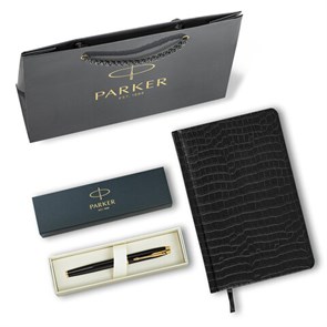 {{photo.Alt || photo.Description || 'Ручка перьевая PARKER "IM Core Black Lacquer GT", ежедневник А5 черный, пакет, 880900'}}