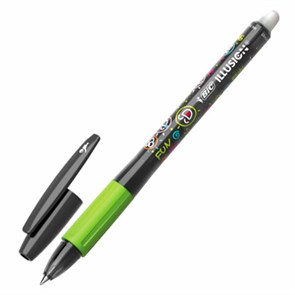 {{photo.Alt || photo.Description || 'Ручка стираемая гелевая с грипом BIC "Gelocity Illusion", ЧЕРНАЯ, корпус черный, линия 0,3 мм, 516523'}}