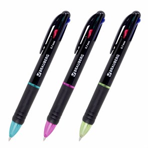{{photo.Alt || photo.Description || 'Ручка многоцветная шариковая автоматическая MULTICOLOR 4 ЦВЕТА, узел 0,7 мм, корпус ассорти, BRAUBERG, 143936'}}