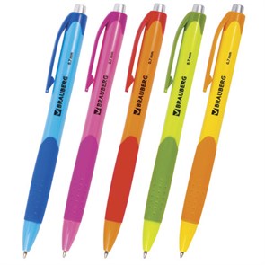{{photo.Alt || photo.Description || 'Ручка шариковая автоматическая с грипом BRAUBERG "Juicy", СИНЯЯ, корпус ассорти, узел 0,7 мм, линия письма 0,35 мм, 141546'}}