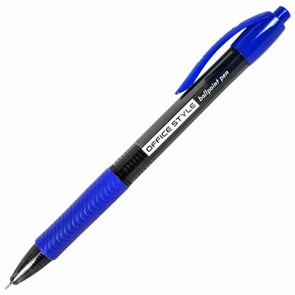 {{photo.Alt || photo.Description || 'Ручка шариковая автоматическая с грипом BRAUBERG OFFICE STYLE, СИНЯЯ, игольчатый наконечник 0,7мм, линия 0,35мм, тонированный корпус, 144210'}}