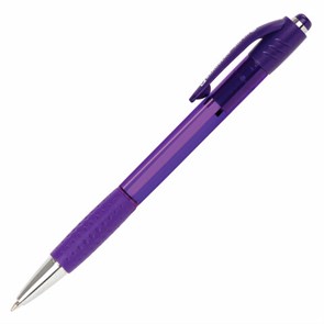 {{photo.Alt || photo.Description || 'Ручка шариковая автоматическая с грипом BRAUBERG SUPER, СИНЯЯ, корпус фиолетовый, узел 0,7 мм, линия письма 0,35 мм, 143373'}}