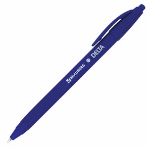 {{photo.Alt || photo.Description || 'Ручка шариковая масляная автоматическая BRAUBERG "Delta", СИНЯЯ, soft-touch, узел 0,7 мм, линия письма 0,35 мм, 143339, OBPR365'}}