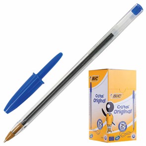 {{photo.Alt || photo.Description || 'Ручка шариковая BIC "Cristal", СИНЯЯ, корпус прозрачный, узел 1 мм, линия письма 0,32 мм, 847898'}}