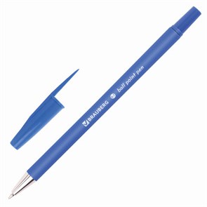 {{photo.Alt || photo.Description || 'Ручка шариковая BRAUBERG "Capital-X", СИНЯЯ, корпус soft-touch синий, узел 0,7 мм, линия письма 0,35 мм, 143341, BP253'}}