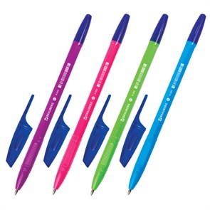 {{photo.Alt || photo.Description || 'Ручка шариковая BRAUBERG "X-333" NEON SOLID, СИНЯЯ, корпус ассорти, узел 0,7 мм, линия письма 0,35 мм, 142831'}}