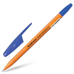 {{photo.Alt || photo.Description || 'Ручка шариковая ERICH KRAUSE "R-301 Orange", СИНЯЯ, корпус оранжевый, узел 0,7 мм, линия письма 0,35 мм, 43194'}}