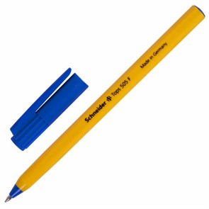 {{photo.Alt || photo.Description || 'Ручка шариковая SCHNEIDER (Германия) "Tops 505 F", СИНЯЯ, корпус желтый, узел 0,8 мм, линия письма 0,4 мм, 150503'}}