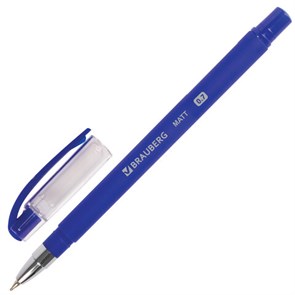 {{photo.Alt || photo.Description || 'Ручка шариковая масляная BRAUBERG "Matt", СИНЯЯ, корпус синий, узел 0,7 мм, линия письма 0,35 мм, 142486'}}