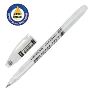 {{photo.Alt || photo.Description || 'Ручка шариковая масляная PENSAN "Global-21", ЧЕРНАЯ, корпус прозрачный, узел 0,5 мм, линия письма 0,3 мм, 2221'}}
