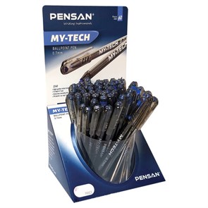 {{photo.Alt || photo.Description || 'Ручка шариковая масляная PENSAN "My-Tech", СИНЯЯ, ДИСПЛЕЙ, игольчатый узел 0,7 мм, линия письма 0,35 мм, 2240/S60'}}