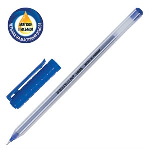 {{photo.Alt || photo.Description || 'Ручка шариковая масляная PENSAN 1005, СИНЯЯ, корпус прозрачный, узел 0,7 мм, линия письма 0,5 мм, 1005'}}