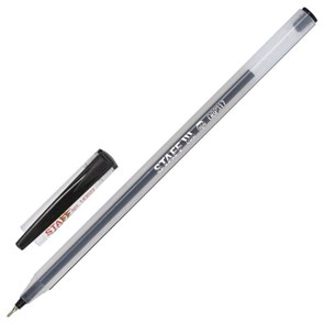 {{photo.Alt || photo.Description || 'Ручка шариковая масляная STAFF "OBP-317", ЧЕРНАЯ, корпус матовый, игольчатый узел 0,6 мм, линия письма 0,3 мм, 143022'}}