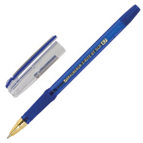 {{photo.Alt || photo.Description || 'Ручка шариковая масляная с грипом BRAUBERG "i-Rite GT GLD", СИНЯЯ, корпус тонированный синий, узел 0,7 мм, 143302'}}