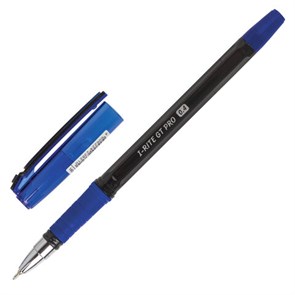 {{photo.Alt || photo.Description || 'Ручка шариковая масляная с грипом BRAUBERG "i-Rite GT PRO", СИНЯЯ, корпус тонирированный черный, узел 0,4 мм, 143303'}}