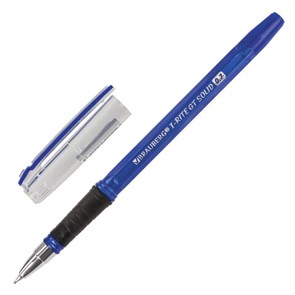 {{photo.Alt || photo.Description || 'Ручка шариковая масляная с грипом BRAUBERG "i-Rite GT Solid", СИНЯЯ, корпус синий, узел 0,7 мм, 143305'}}