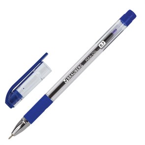 {{photo.Alt || photo.Description || 'Ручка шариковая масляная с грипом BRAUBERG "Max-Oil", СИНЯЯ, игольчатый узел 0,7 мм, линия письма 0,35 мм, 141701'}}