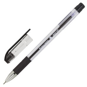{{photo.Alt || photo.Description || 'Ручка шариковая масляная с грипом BRAUBERG "Max-Oil", ЧЕРНАЯ, игольчатый узел 0,7 мм, линия письма 0,35 мм, 142142'}}