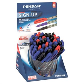 {{photo.Alt || photo.Description || 'Ручка шариковая масляная с грипом PENSAN "Sign-Up", классические цвета АССОРТИ, ДИСПЛЕЙ, линия письма 0,8 мм, 2410/S60'}}