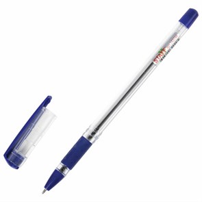 {{photo.Alt || photo.Description || 'Ручка шариковая масляная с грипом STAFF "Basic OBP-11", СИНЯЯ, узел 1 мм, линия письма 0,5 мм, 143744'}}