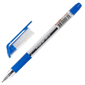 {{photo.Alt || photo.Description || 'Ручка шариковая масляная с грипом STAFF "OBP-279", СИНЯЯ, игольчатый узел 0,7 мм, линия письма 0,35 мм, 142988'}}