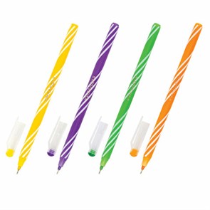 {{photo.Alt || photo.Description || 'Ручка шариковая масляная ЮНЛАНДИЯ "CANDY", СИНЯЯ, корпус ассорти, узел 0,6 мм, линия письма 0,3 мм, 143019'}}