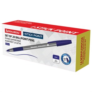 {{photo.Alt || photo.Description || 'Ручка шариковая с грипом BRAUBERG "i-STICK POINT", КОМПЛЕКТ 20 шт., СИНЯЯ, линия письма 0,35 мм, 144024'}}