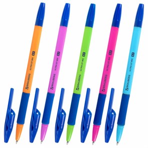 {{photo.Alt || photo.Description || 'Ручка шариковая с грипом BRAUBERG "ULTRA GT MIX", СИНЯЯ, корпус ассорти, линия 0,35 мм, 144055'}}