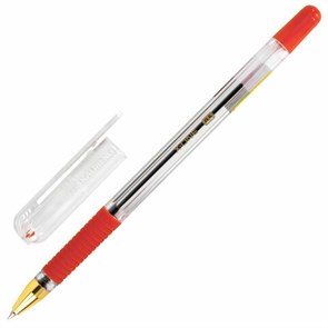 {{photo.Alt || photo.Description || 'Ручка шариковая с грипом BRAUBERG "X-ONE", КРАСНАЯ, корпус прозрачный, узел 0,5 мм, линия письма 0,35 мм, 143989'}}
