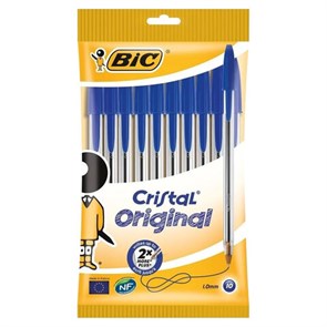{{photo.Alt || photo.Description || 'Ручки шариковые BIC "Cristal Original", НАБОР 10 шт., СИНИЕ, узел 1 мм, линия письма 0,32 мм, пакет, 830863'}}