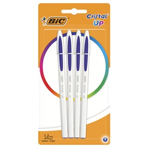 {{photo.Alt || photo.Description || 'Ручки шариковые BIC "Cristal Up", НАБОР 4 шт., СИНИЕ, узел 1 мм, линия письма 0,32 мм, блистер, 949875'}}