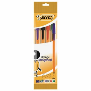 {{photo.Alt || photo.Description || 'Ручки шариковые BIC "Orange Original", НАБОР 4 ЦВЕТА, узел 0,8 мм, линия 0,3 мм, пакет, 8308541'}}
