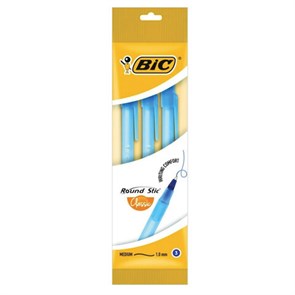 {{photo.Alt || photo.Description || 'Ручки шариковые BIC "Round Stic", НАБОР 3 шт., СИНИЕ, узел 1 мм, линия письма 0,32 мм, пакет, 9021522'}}
