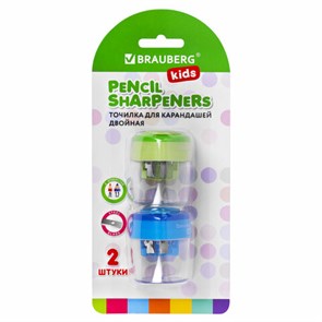 {{photo.Alt || photo.Description || 'Точилки BRAUBERG KIDS "MAXI", 2 ШТУКИ, 2 отверстия, с большим контейнером, трехгранный корпус, цвета ассорти, блистер, 271947'}}