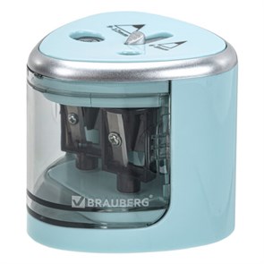 {{photo.Alt || photo.Description || 'Точилка электрическая BRAUBERG DUAL (для 2 диаметров карандашей!), 4 батарейки АА, голубая, 270578'}}
