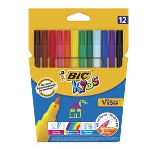 {{photo.Alt || photo.Description || 'Фломастеры BIC "Kids Visa", 12 ЦВЕТОВ, суперсмываемые, вентилируемый колпачок, европодвес, 889695, 888695'}}
