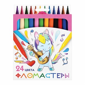 {{photo.Alt || photo.Description || 'Фломастеры ПИФАГОР "ЕДИНОРОГ", 24 цвета, вентилируемый колпачок, 152450'}}